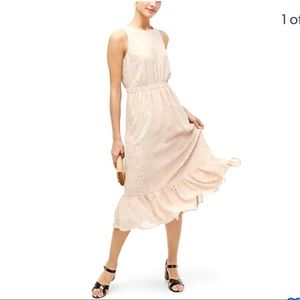 J Crew Tiered Printed Midi Dress